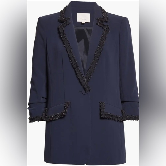 - cinq a sept blazer Khloe Crepe Trimmed Blazer - size 4 $445 - Picture 8 of 11